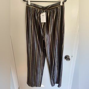 Brown velvet striped pants medium